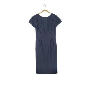 Stop Staring Ashley Dress Black Retro Short Sleeve Midi Wiggle Pencil Size 14